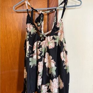 Free People Silky Black Tie-Back Women's Tank Top